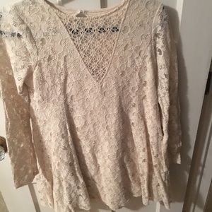 Abercrombie Cream white lace dress